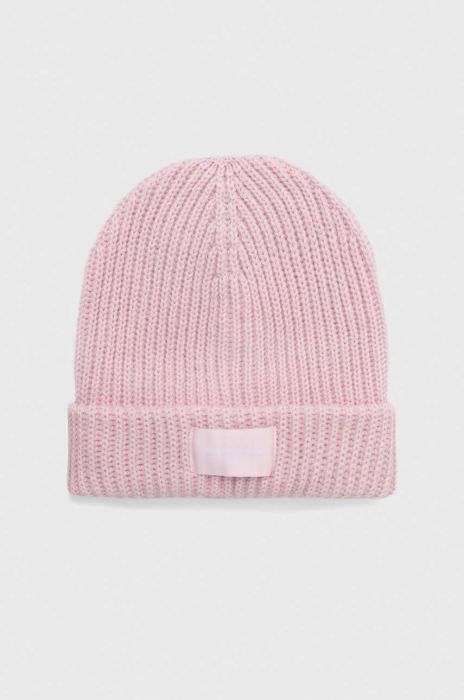 Вовняна шапка Juicy Couture колір рожевий вовна Вовняна шапка Juicy Couture колір рожевий вовна