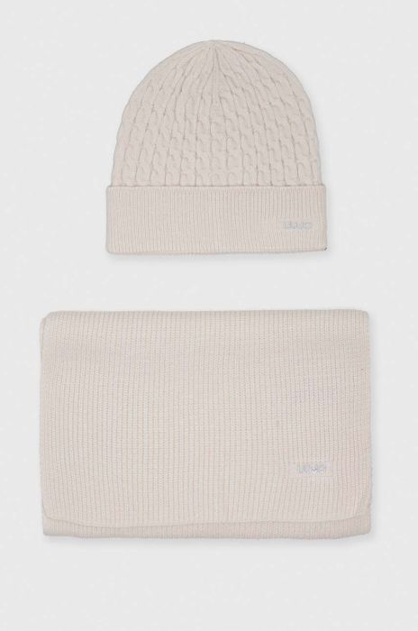 Шапка і шарф Liu Jo колір бежевий (3338298)