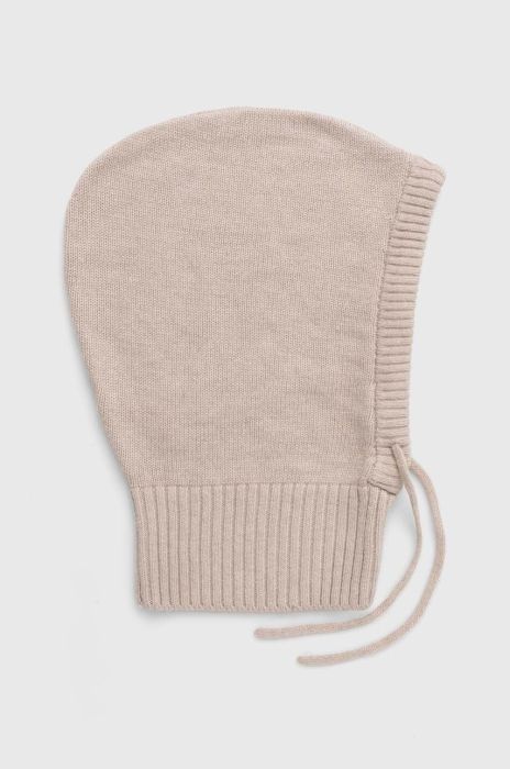 Вовняний капор Samsoe Samsoe колір бежевий Вовняний капор Samsoe Samsoe колір бежевий