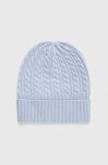 Кашемірова шапка Weekend Max Mara з тонкого трикотажу колір блакитний Кашемірова шапка Weekend Max Mara з тонкого трикотажу колір блакитний