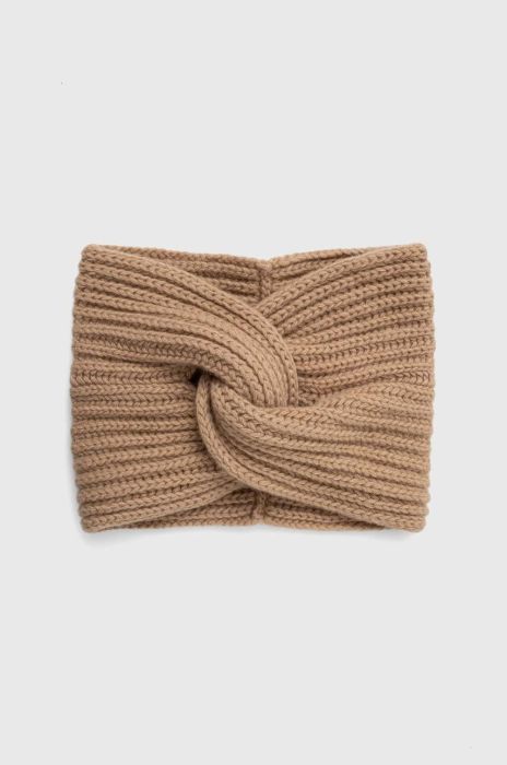 Вовняна пов'язка Weekend Max Mara колір бежевий Вовняна пов'язка Weekend Max Mara колір бежевий