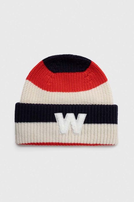 Вовняна шапка Weekend Max Mara колір синій з товстого трикотажу вовна (3511644) Вовняна шапка Weekend Max Mara колір синій з товстого трикотажу вовна (3511644)