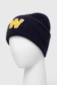 Вовняна шапка Weekend Max Mara колір синій з товстого трикотажу вовна (3511643) Вовняна шапка Weekend Max Mara колір синій з товстого трикотажу вовна (3511643)