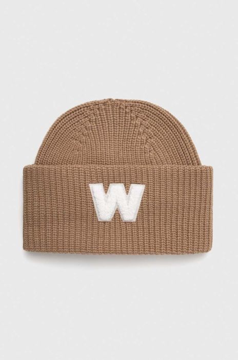 Вовняна шапка Weekend Max Mara колір коричневий з товстого трикотажу вовна Вовняна шапка Weekend Max Mara колір коричневий з товстого трикотажу вовна