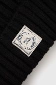 Шапка Pepe Jeans колір чорний з товстого трикотажу Шапка Pepe Jeans колір чорний з товстого трикотажу