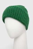Шапка з домішкою вовни American Vintage колір зелений
