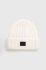 Вовняна шапка AllSaints колір білий вовна