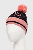 Шапка з домішкою вовни Guess колір чорний (3489286) Шапка з домішкою вовни Guess колір чорний (3489286)
