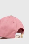 Бавовняна бейсболка Guess колір рожевий з аплікацією (3489288)