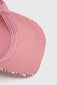 Бавовняна бейсболка Guess колір рожевий з аплікацією (3489288)