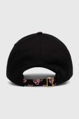 Бавовняна бейсболка Guess колір чорний з аплікацією (3489291)