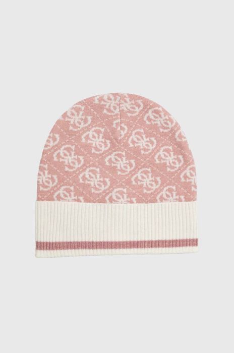 Шапка Guess колір рожевий Шапка Guess колір рожевий