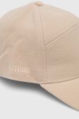 Кепка Guess колір бежевий однотонна Кепка Guess колір бежевий однотонна