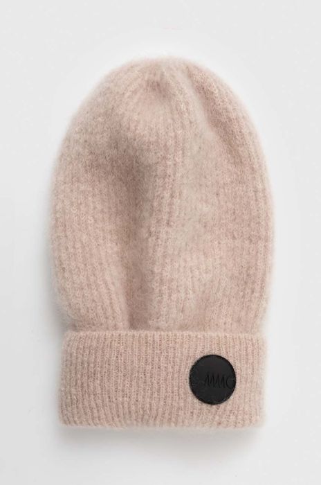 Вовняна шапка MMC STUDIO колір бежевий з товстого трикотажу вовна (3511648) Вовняна шапка MMC STUDIO колір бежевий з товстого трикотажу вовна (3511648)
