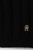 Шапка та шарф з домішкою вовни Tommy Hilfiger колір чорний