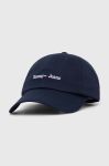 Бавовняна бейсболка Tommy Jeans колір синій однотонна Бавовняна бейсболка Tommy Jeans колір синій однотонна