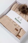 Шапка і шарф Barbour колір бежевий (3550212)