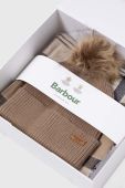 Шапка і шарф Barbour колір бежевий (3550213) Шапка і шарф Barbour колір бежевий (3550213)