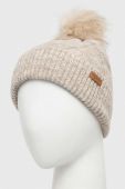 Шапка з домішкою вовни Barbour колір бежевий