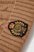 Шапка з домішкою вовни Lauren Ralph Lauren колір бежевий з тонкого трикотажу