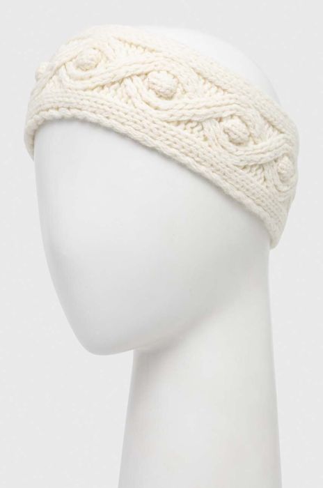 Вовняна пов'язка Lauren Ralph Lauren колір бежевий Вовняна пов'язка Lauren Ralph Lauren колір бежевий