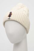 Вовняна шапка Polo Ralph Lauren колір бежевий з товстого трикотажу вовна (3625101) Вовняна шапка Polo Ralph Lauren колір бежевий з товстого трикотажу вовна (3625101)