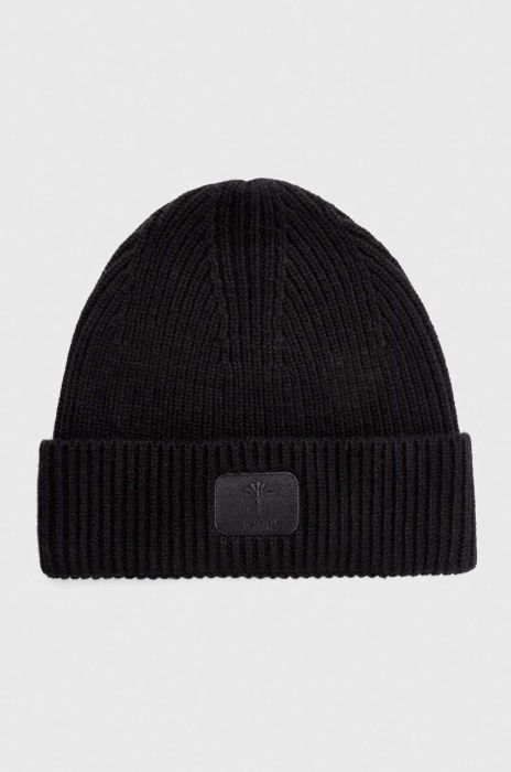 Вовняна шапка Joop! колір чорний вовна (3496667)