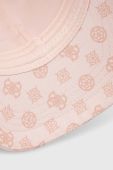 Бавовняна кепка Guess колір рожевий візерунок Бавовняна кепка Guess колір рожевий візерунок