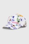 Дитяча бавовняна кепка Guess візерунок колір барвистий