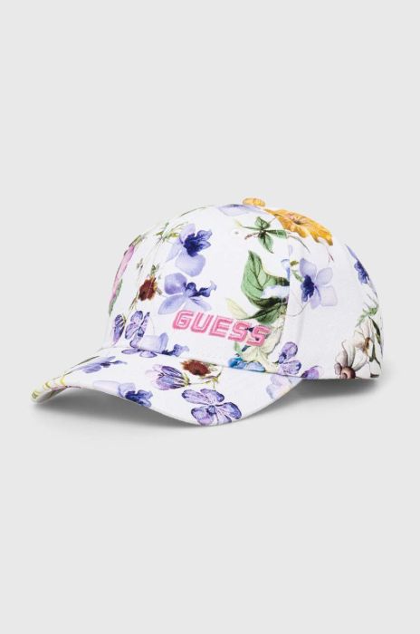 Дитяча бавовняна кепка Guess візерунок колір барвистий