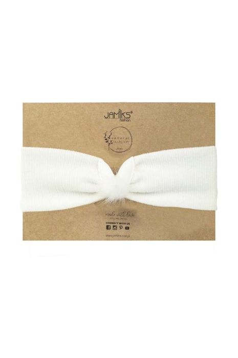 Дитяча пов'язка Jamiks MALVINE колір білий Дитяча пов'язка Jamiks MALVINE колір білий