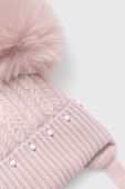 Дитяча шапка з домішкою вовни Jamiks колір рожевий (3650542)