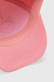 Дитяча бавовняна кепка United Colors of Benetton колір рожевий з принтом (3466092)