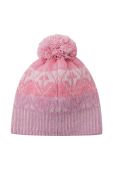Дитяча вовняна шапка Reima Pohjoinen колір рожевий вовна
