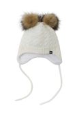 Дитяча вовняна шапка Reima Myyry колір білий вовна