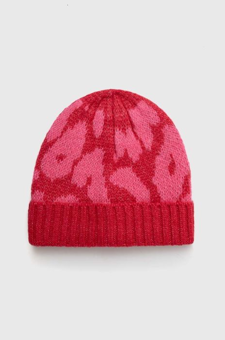Дитяча шапка United Colors of Benetton колір рожевий з тонкого трикотажу (3590921)