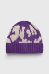 Дитяча шапка United Colors of Benetton колір фіолетовий з тонкого трикотажу (3590923)