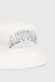 Дитяча бавовняна панама adidas Originals колір білий з бавовни Дитяча бавовняна панама adidas Originals колір білий з бавовни