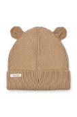 Дитяча бавовняна шапка Liewood колір бежевий з бавовни