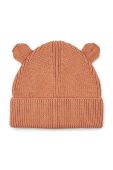 Дитяча бавовняна шапка Liewood колір помаранчевий з бавовни