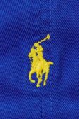 Дитяча бавовняна кепка Polo Ralph Lauren з аплікацією колір блакитний (3470483)