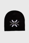 Дитяча бавовняна шапка United Colors of Benetton колір чорний з тонкого трикотажу з бавовни
