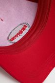 Дитяча бавовняна кепка United Colors of Benetton колір червоний з аплікацією (3550279)
