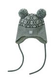 Дитяча вовняна шапка Reima Kuuru колір зелений вовна