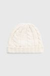 Дитяча шапка United Colors of Benetton колір білий з тонкого трикотажу (3597589)
