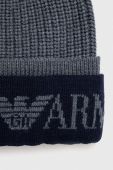 Дитяча шапка і рукавички Emporio Armani колір сірий Дитяча шапка і рукавички Emporio Armani колір сірий