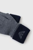 Дитяча шапка і рукавички Emporio Armani колір сірий Дитяча шапка і рукавички Emporio Armani колір сірий