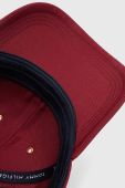 Кепка Tommy Hilfiger колір бордовий з аплікацією