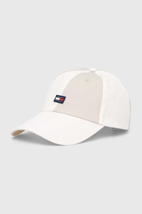 Бавовняна бейсболка Tommy Jeans колір бежевий візерунок