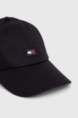 Бавовняна бейсболка Tommy Jeans колір чорний візерунок